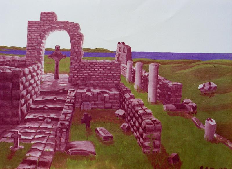 Irischer Friedhof, 1974, Öl-Leinen, 80x60.jpg